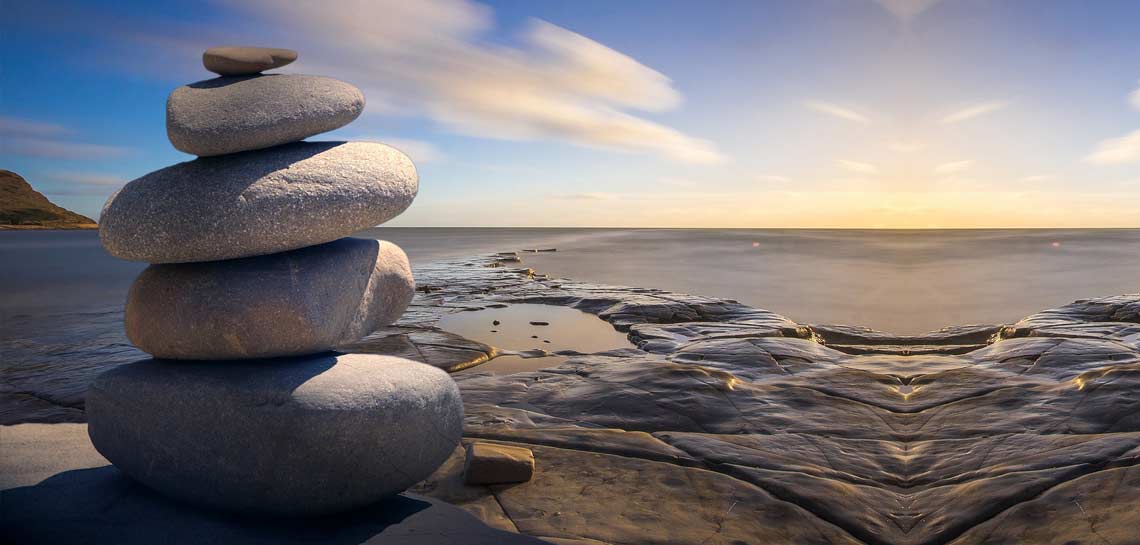 Steine am Meer